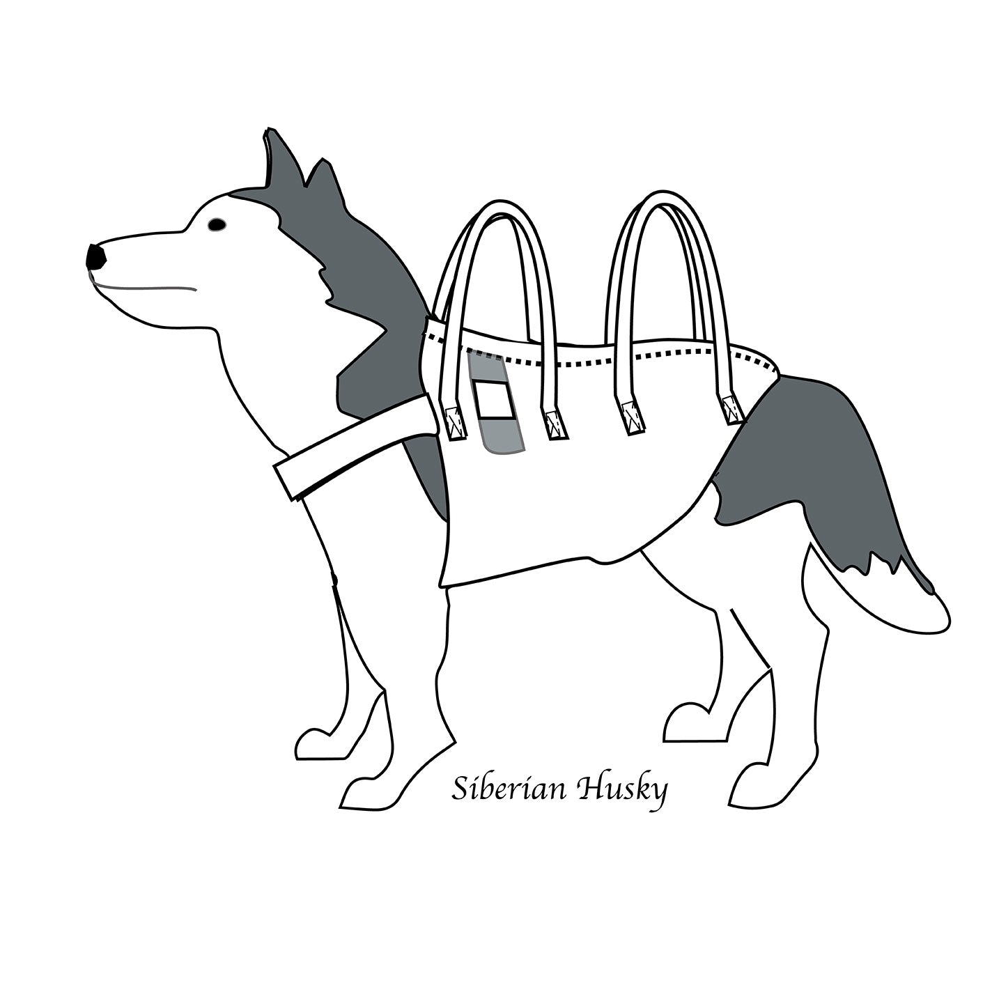 【持ち手2】アシスタントバンド/中大型犬用 (紺茶チェック)~犬の介護歩行補助ハーネス