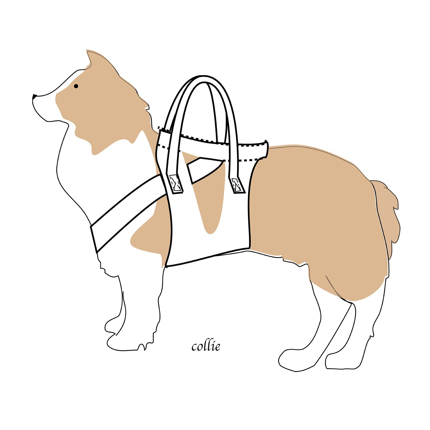 犬の介護用胴輪 ハニカム胴着 アシスタントバンド　ペピィ