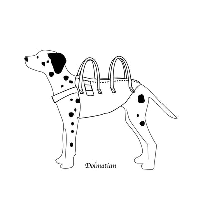 【持ち手2】アシスタントバンド/中大型犬用 (国産デニム)～犬の介護歩行補助ハーネス